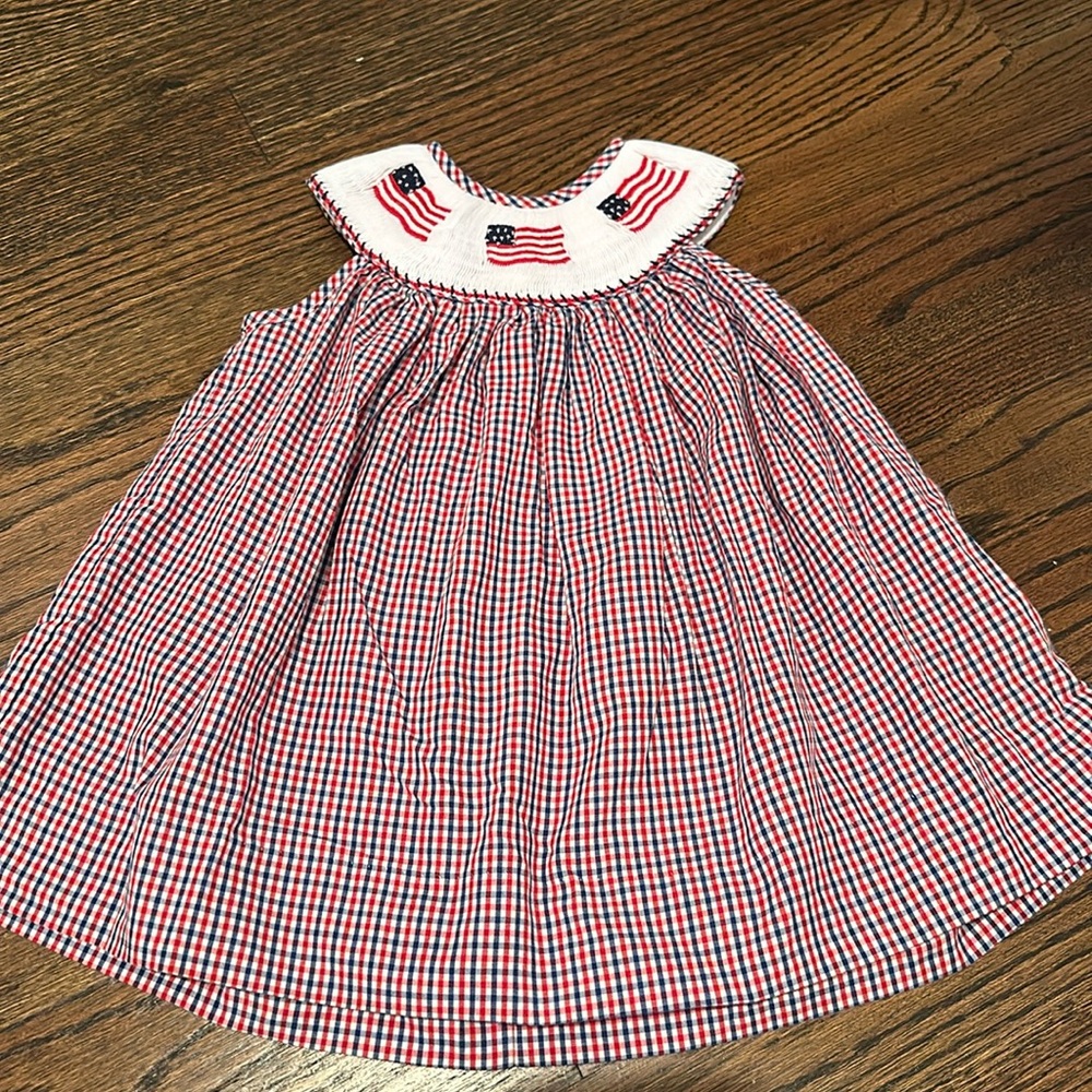 American Flag Smocked dress